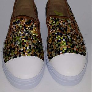 Anne Klein Basket Weave Casual Slip On Shoes